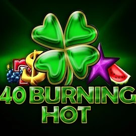 40 Burning Hot slot logo by Amusnet Interactive at Wettzo Casino40 Burning Hot