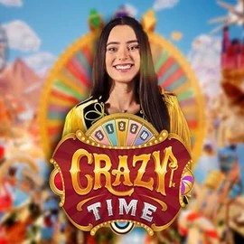 Crazy Time slot logo by Evolution at Wettzo CasinoCrazy Time