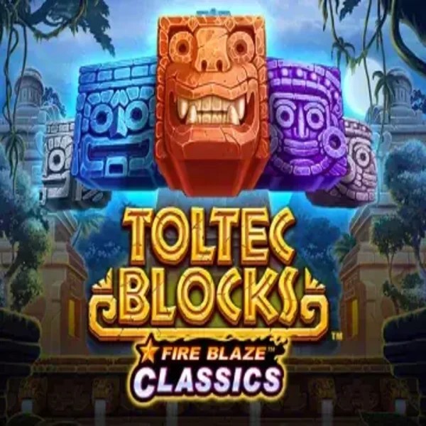 Fire Blaze: Toltec Blocks logo by Rarestone Gaming at Wettzo Casino